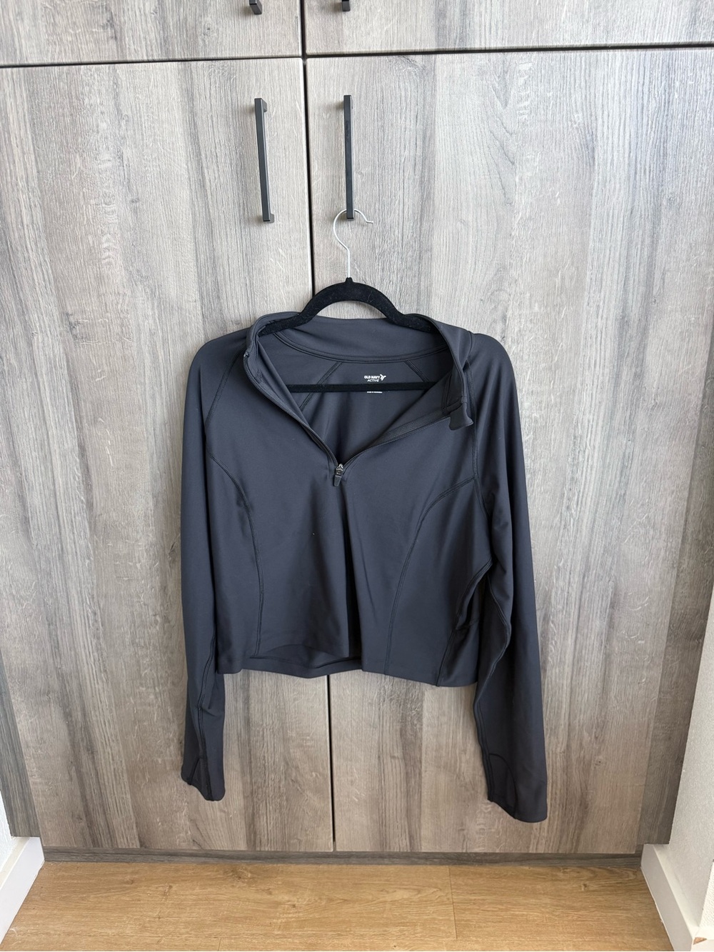Old Navy Black Hooded Zip Jacket